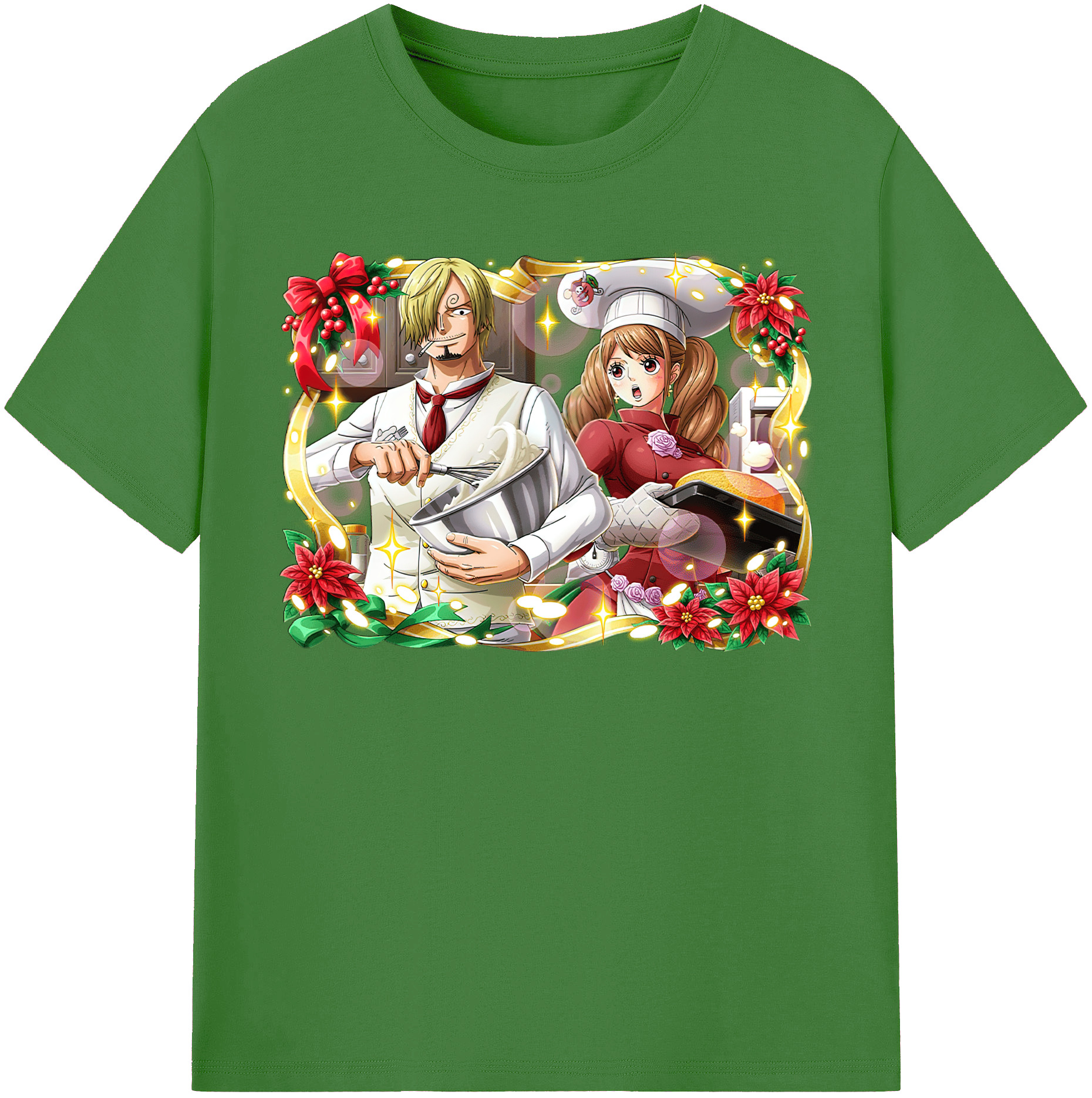 （画像用） ワンピース サンジ ONE PIECE Sanji レディースカジュアルプリントTシャツ（綿100％）